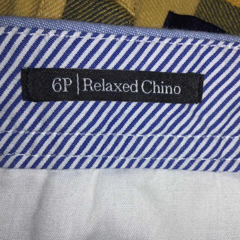 Talbots Relaxed chino pants Sz 6P chambray cotton pockets zip / button - Picture 8 of 9